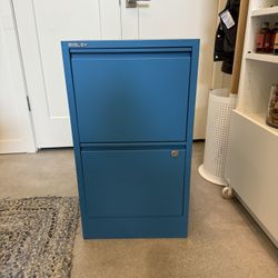 Blue Bisley 2 Drawer File Cabinet
