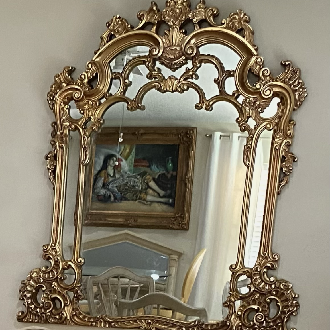 Gold Wood Carving Mirror