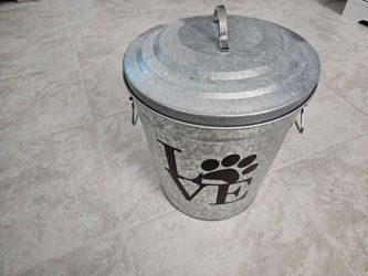 Galvanized Metal Dog Food Container