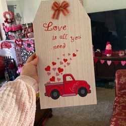 Valentines Truck Tag Sign
