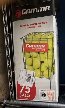 Gamma Tenis Ball Hopper With 75 Used Balls Included Pick Up System