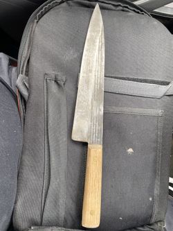 Vintage 1970's 10" Blade FORGECRAFT XL Hi-Carbon Steel Chef Knife 