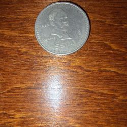 Mexican 500 Pesos Coin Morelos 1988