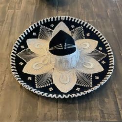 Black And Silver Sombrero 