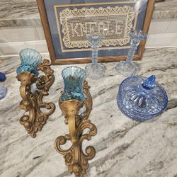Blue WALL TABLE HOME DECOR 