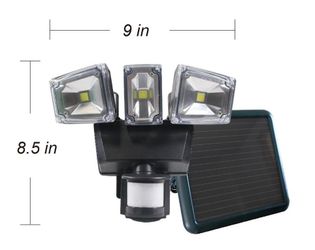 Nature Power Triple LED Outdoor Solar Motion Activated Security Flood Light
