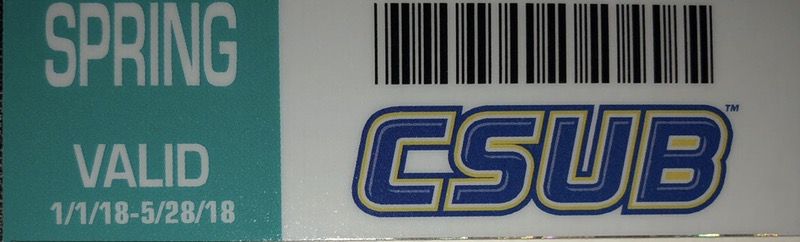 Spring parking permit for CSUB