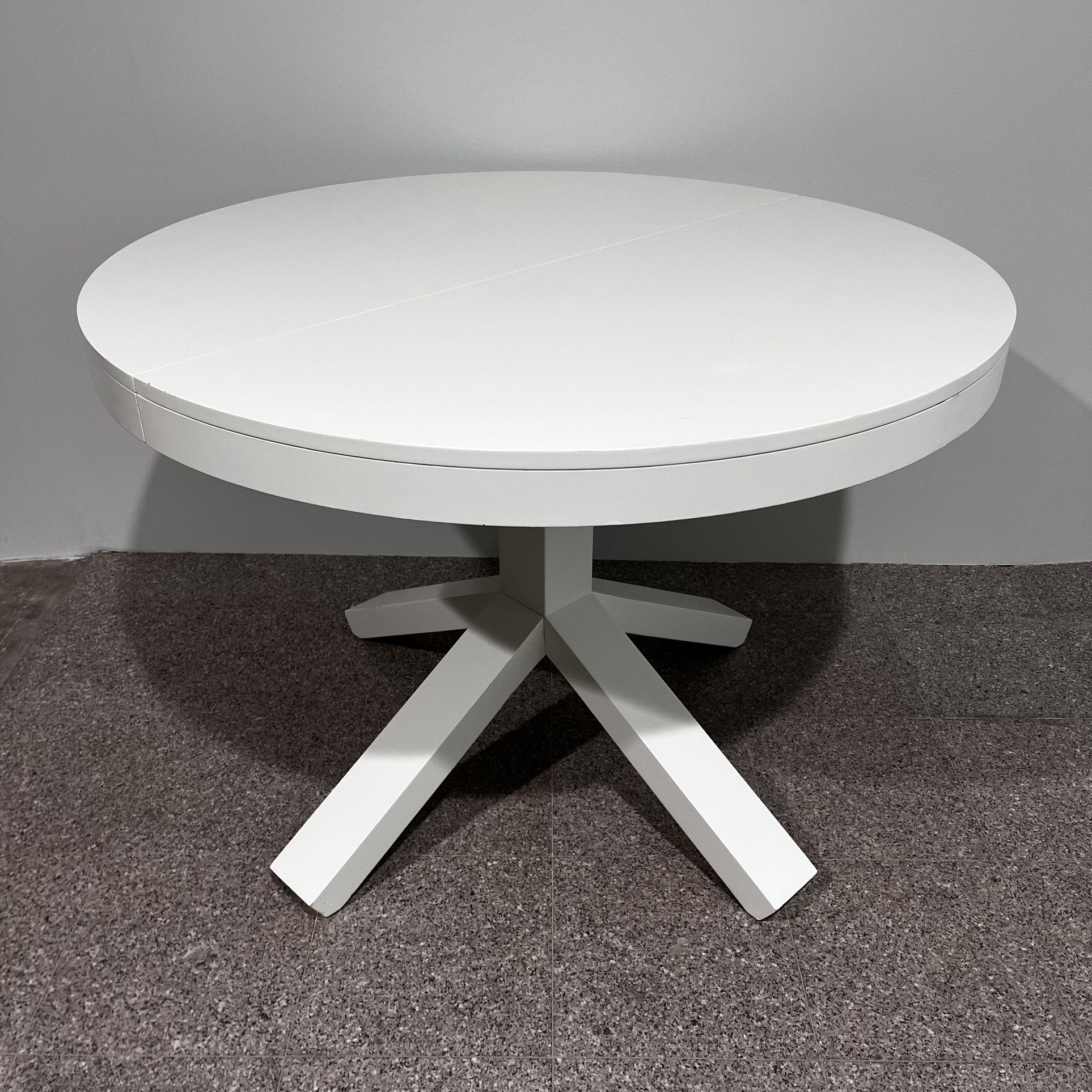 Beautiful White Wooden Table + Leaf Option