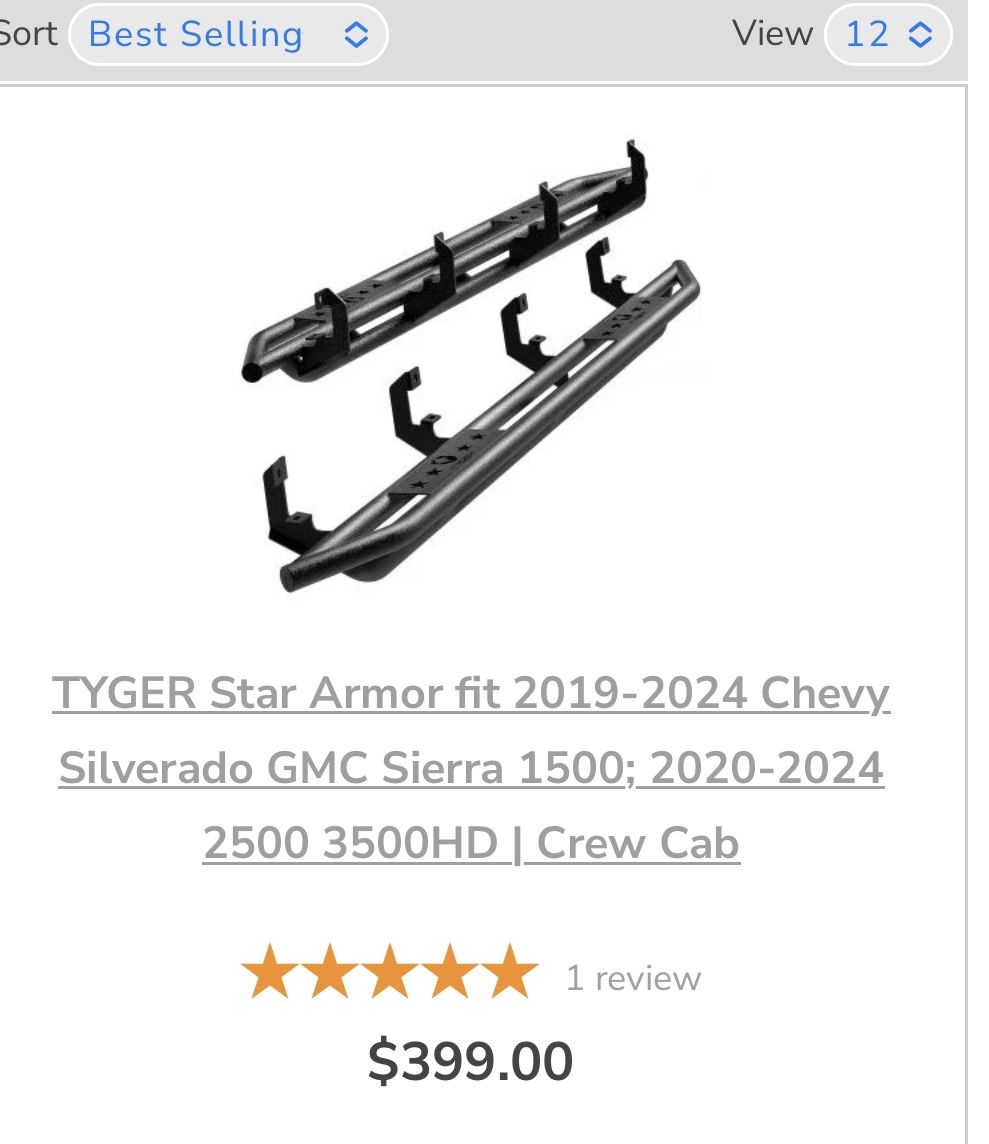 TYGER Star Armor Running Boards
