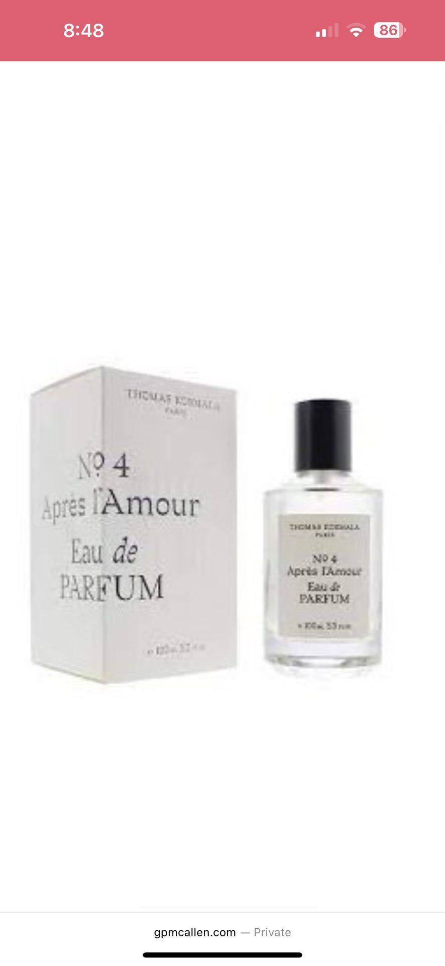 Thomas Kosmala No.4 Apres L'Amour 3.3oz Edp