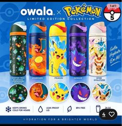 Target exclusive Pokemon X Owala collab 16 oz water bottles