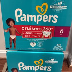 Pampers cruisers size 6 $25/each box