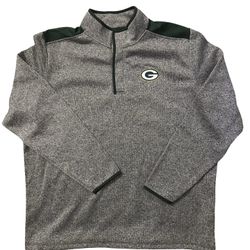 Green Bay Packers NFL Team Apparel 1/4 Zip Fleece Pullover - 2XL