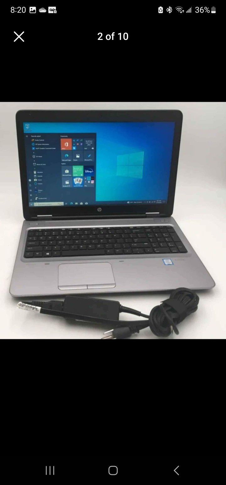 Hp Probook 15.6" I5 6th Gen, 8gb DDR4, 256GB SSD Windows 11 Pro 30 Day Exchange CASH ONLY I Will Not Take Less