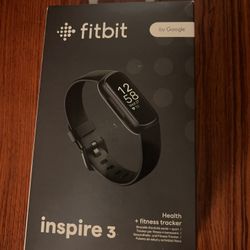 Brand New In Box Fitbit Inspire 3 Health &-Fitness-Tracker with Stress Management, Workout Intensity, Sleep Tracking, 24/7 Heart Rate and more, Midnig