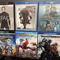 4K BluRay DVD $40 For All