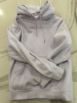Light Purple, Glossier Hoodie Size Extra Small