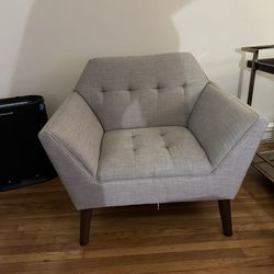 Grey Mid-century Modern Chair