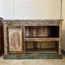 Reclaimed Wood Storage Cabinet Media Console  