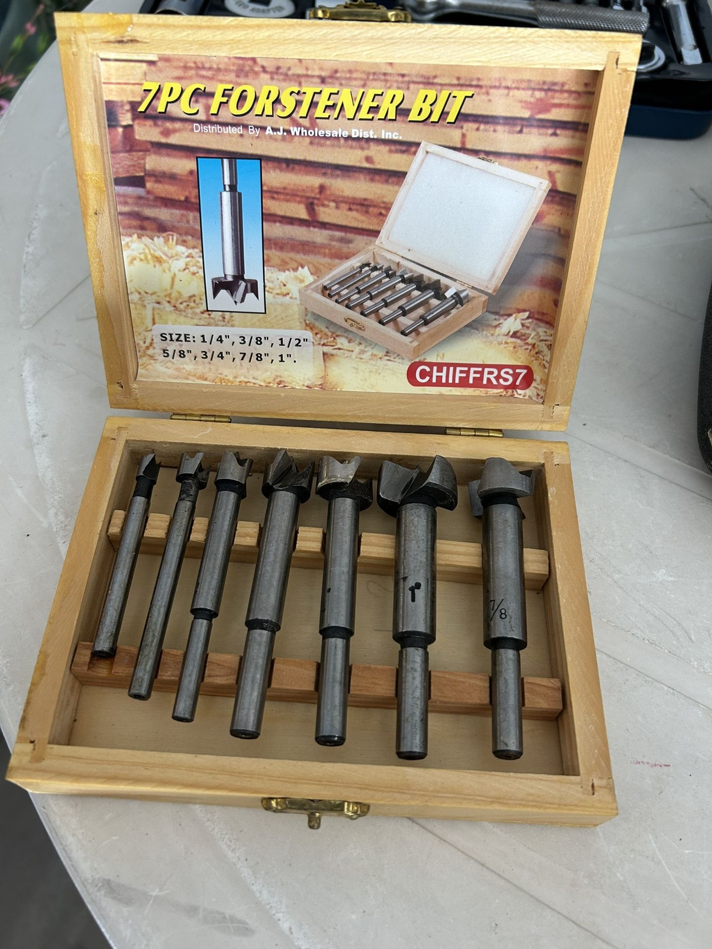 7 PC Forstener Bit set