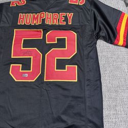 Creed Humphrey Signed Autograph Custom Jersey - Metabilia Coa-Kansas City Chiefs