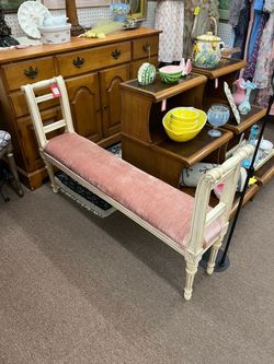 Vintage French Provincial Skinny Bench