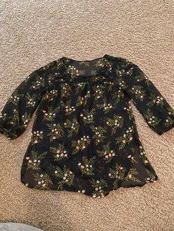 Sheer Floral Top - Large