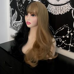  Blonde/Black good quality synthetic hair 24”length Brand New