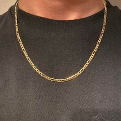 Gold Chain 14k Gold Vermeil Figaro Chain 20in 3mm