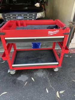 Brand NEW Milwaukee 40 in. 2-Drawer Steel Work Cart like US General Tool Cart