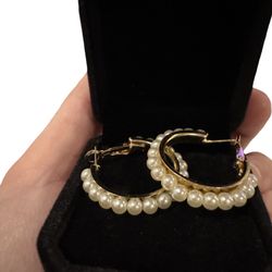 Pearl Hoop Earrings - 14kt Gold Filled *NEW*