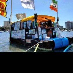 20ft Pontoon Tiki Boat Commercial size grill party food Boat Yamaha outboard paddle boards + more Dock Party  Food Blenders Drink Truck 