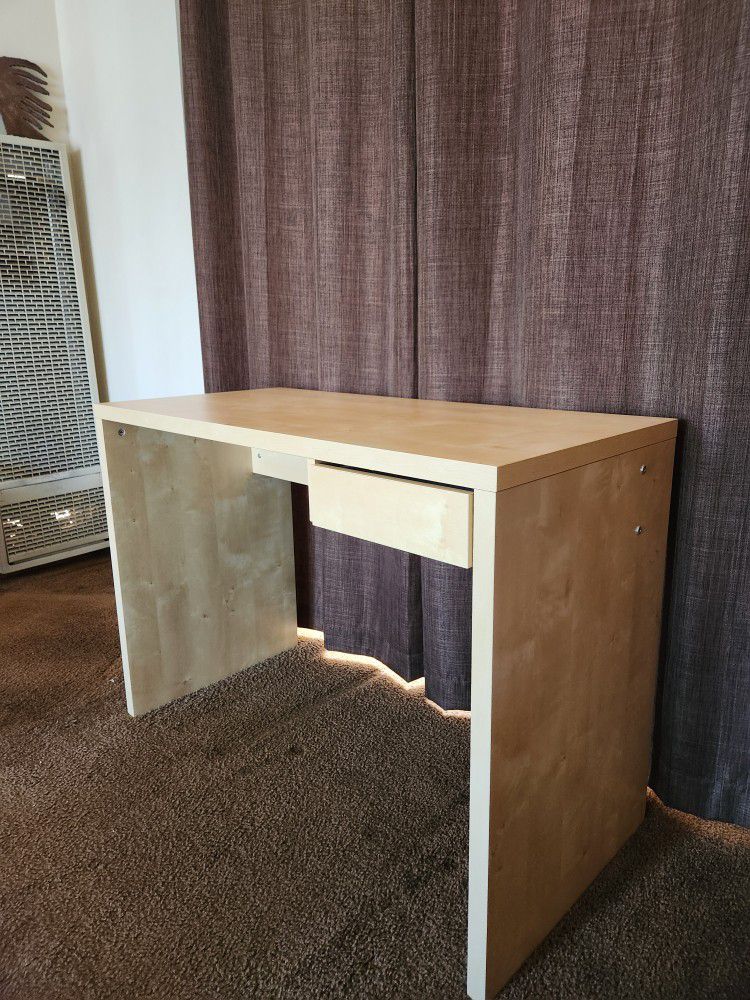 Ikea Tan Wood Desk