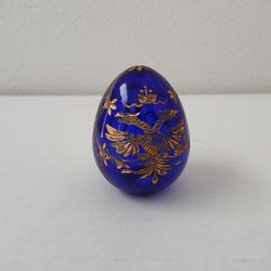 Collectable Cobalt Blue Glass Egg (Russia)