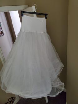 Ladies Hoop Skirt Wedding Dress White