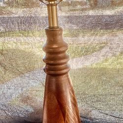 Vintage Handmade Redwood Lamp