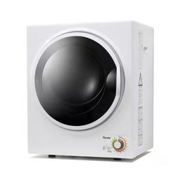 1.50 cu. ft. White and Black Electric Compact Portable Laundry Dryer