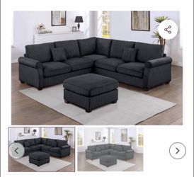 Elegant black sofa