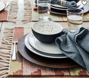Pottery barn Rustic Speckled Handcrafted Terracotta dish set