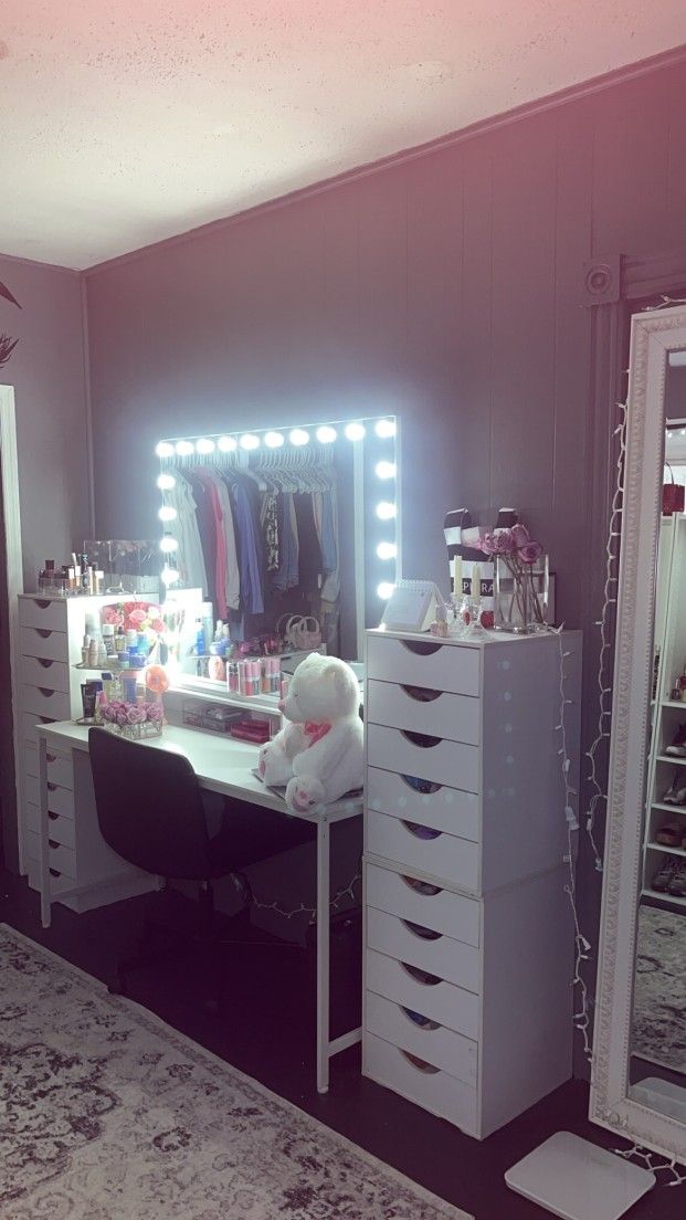 Glam Desk With LED lights