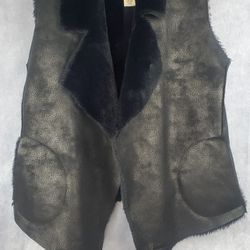 FC jeans French connection faux fur women vest size 8