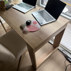 Modern Natural Wood Large computer desk
