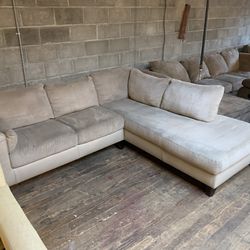 Natuzzi Off White Sectional Couch “WE DELIVER” 