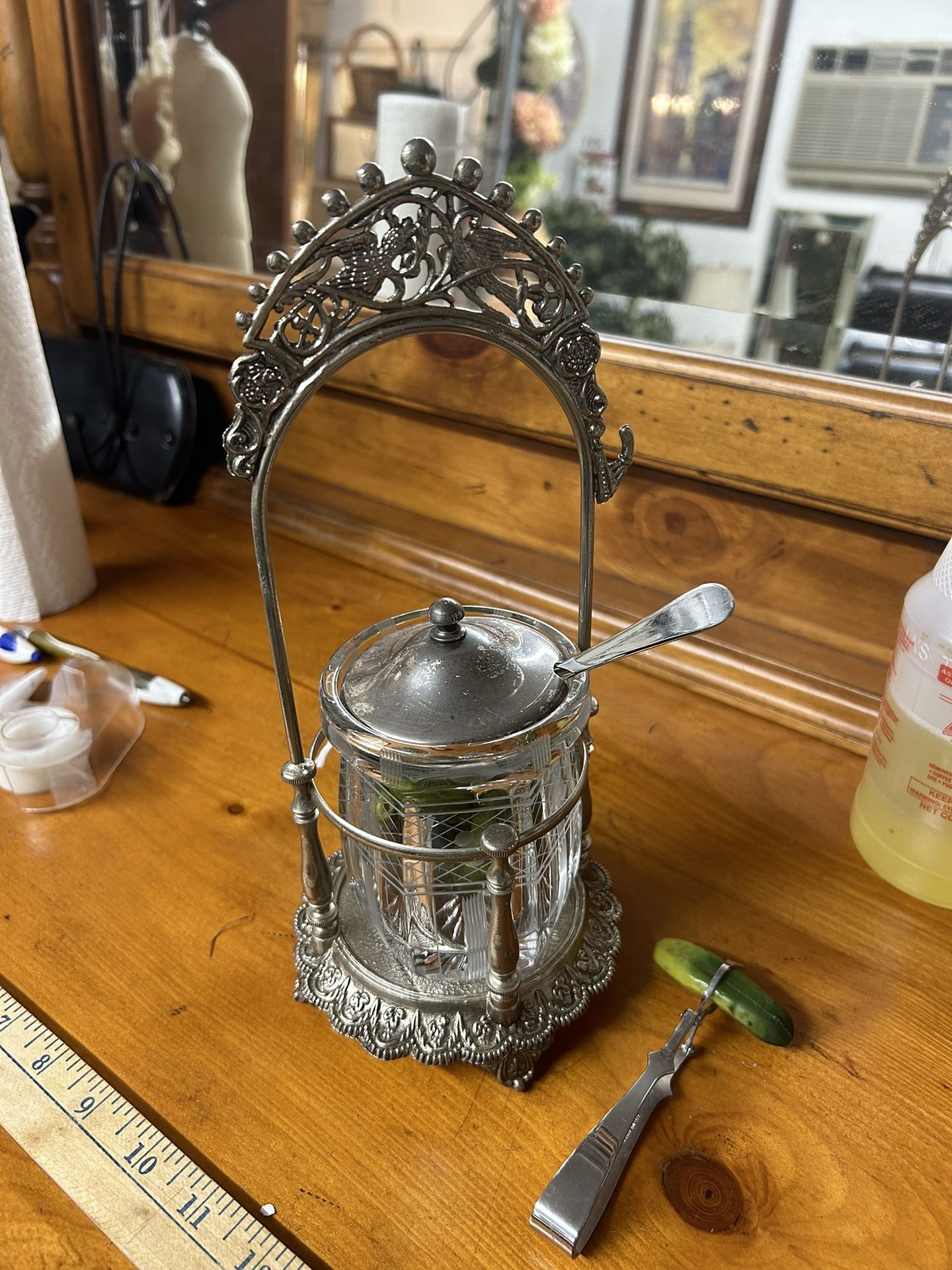 Antique Victorian Pickle Decanter (Late 1800s-1900) Rare Find
