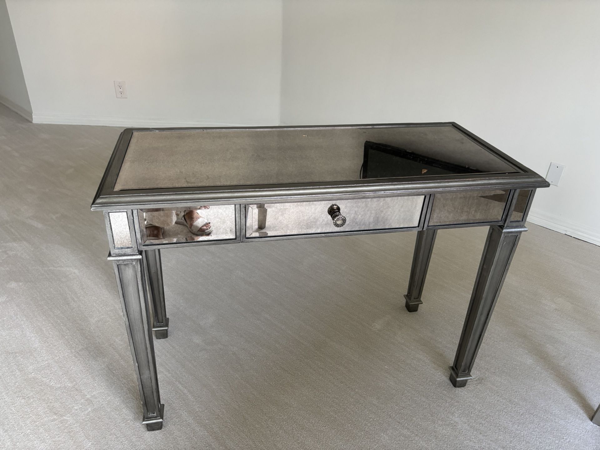 Beautiful Mirrored Desk/mini Credenza