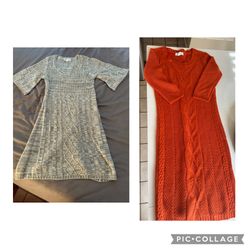 Women’s Sweater Dresses, Size Small. Both For $20