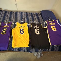 4 LeBron Lakers Nike Swingman Jersey #6 Large size