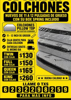 Colchones nuevos con su base