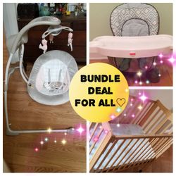 Crib mattress high chair swing