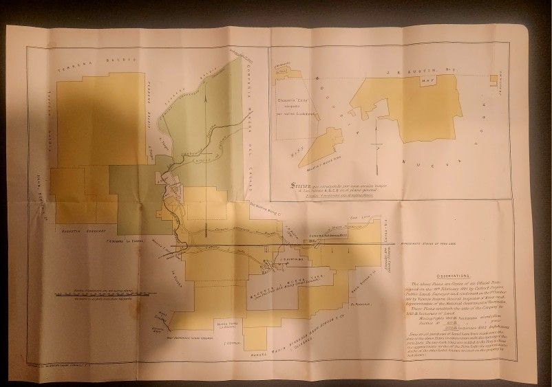 (16x24) Venezuelan Gold Mine Map 1881